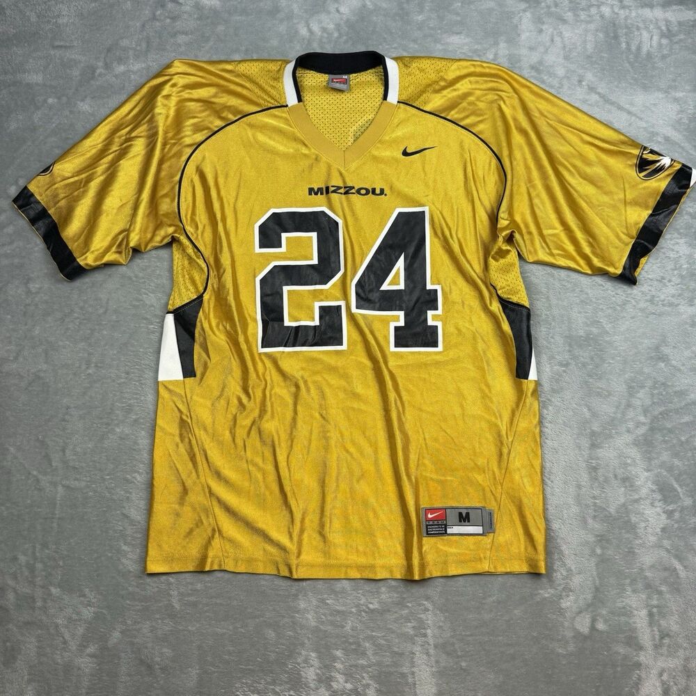Nike Missouri Tigers Mizzou #24 Football Jersey Men’s Medium Gold NCAA